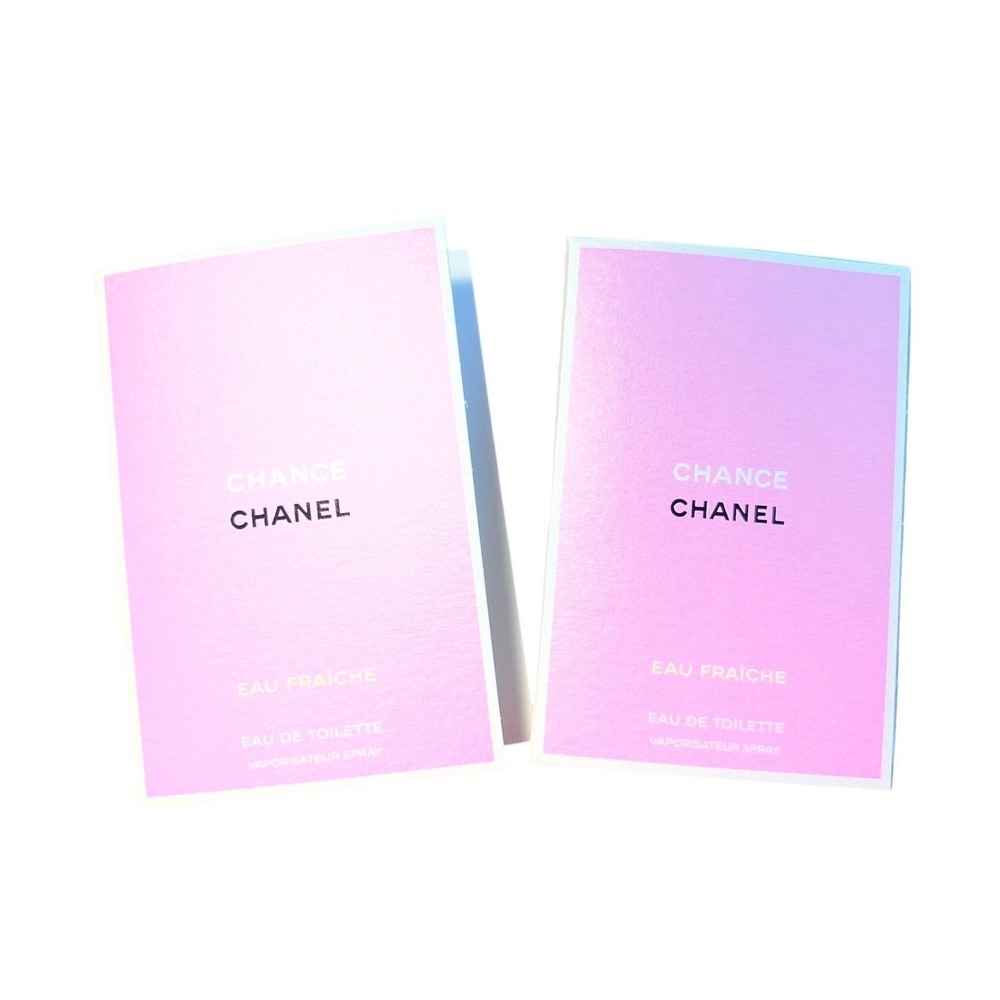 2 Chanel Chance Eau Fraiche Eau De Toilette Perfume Spray Vial 1.5 ml/0.05 oz.
